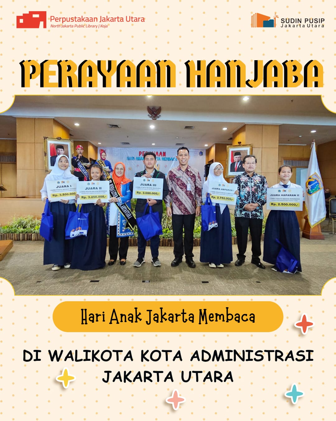 Perayaan Hari Anak Jakarta Membaca (HANJABA) Jakarta Utara
